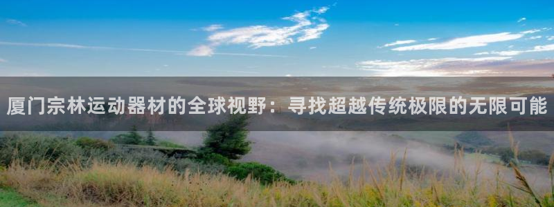 fb体育官网：厦门宗林运动器材的全球视野：寻找超越传